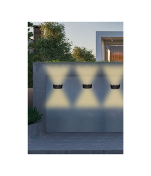 Applique Esterno Led 16 W Crown Ip65 Up & Down Nero Luce Calda Fredda Natural  -bianco Caldo      -