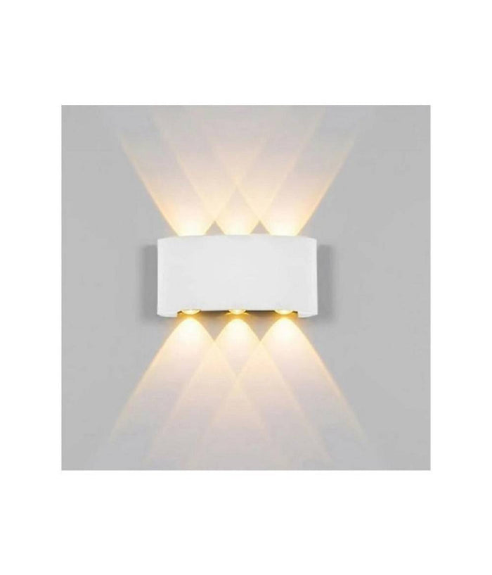 Applique Esterno Led 16 Watt Crown Ip65 Up & Down Bianco Luce Es64         