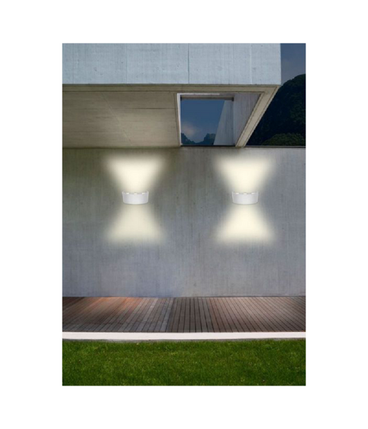 Applique Esterno Led 16 Watt Crown Ip65 Up & Down Bianco Luce Es64  -bianco Naturale      -