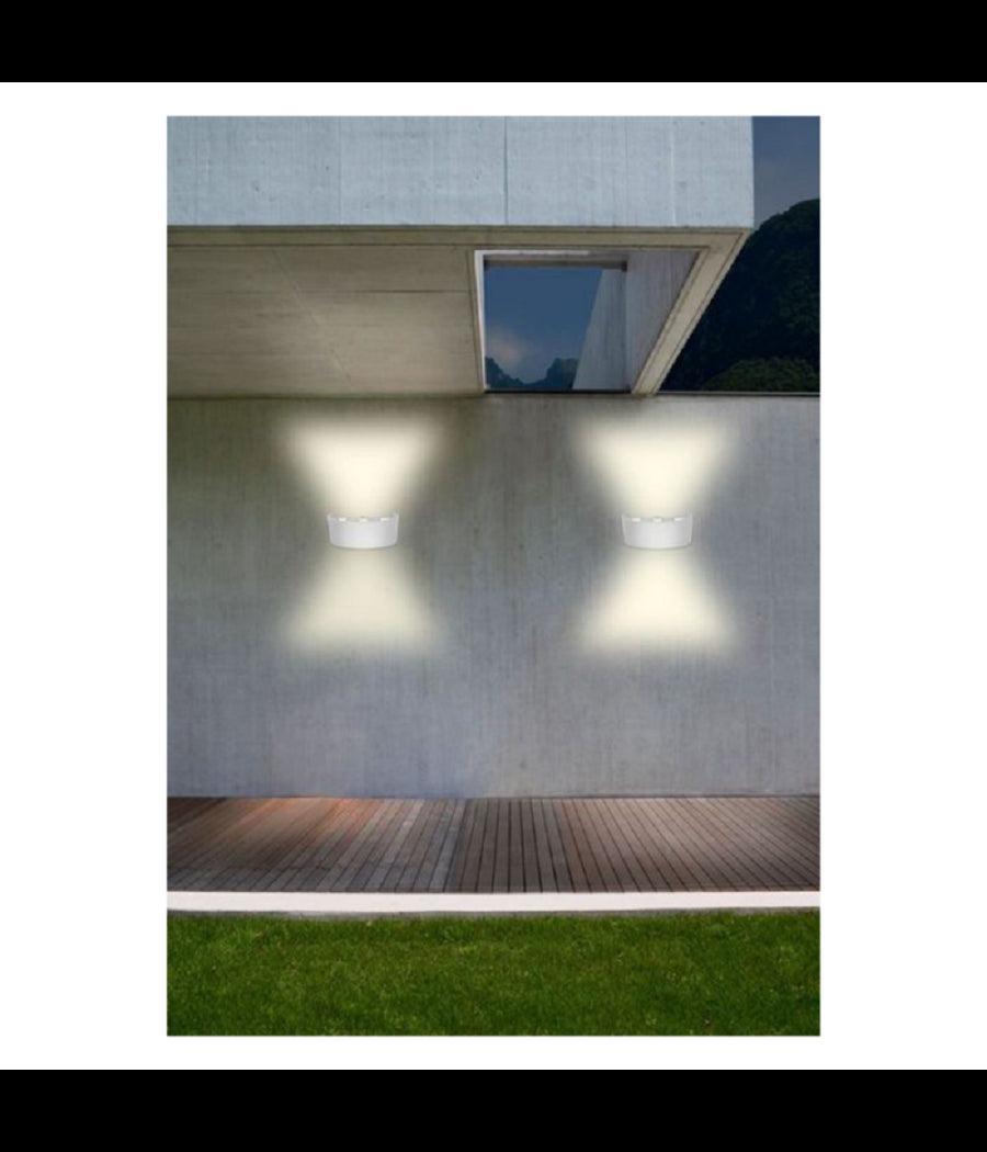 Applique Esterno Led 16 Watt Crown Ip65 Up & Down Bianco Luce Es64         