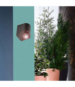 Applique Esterno Parete Facciate Giardino Lampada Muro Attacco Gu10 Ip54 Gn-wl061  Nero       