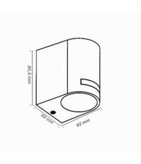 Applique Esterno Parete Facciate Giardino Lampada Muro Attacco Gu10 Ip54 Gn-wl061  Bianco       