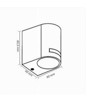 Applique Esterno Parete Facciate Giardino Lampada Muro Attacco Gu10 Ip54 Gn-wl061  Nero       