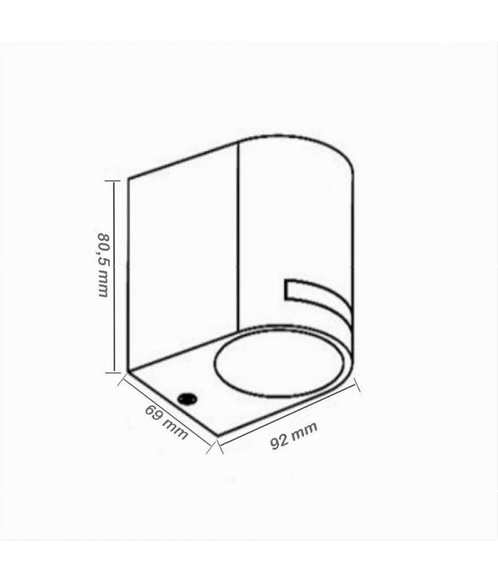 Applique Esterno Parete Facciate Giardino Lampada Muro Attacco Gu10 Ip54 Gn-wl061  Nero       