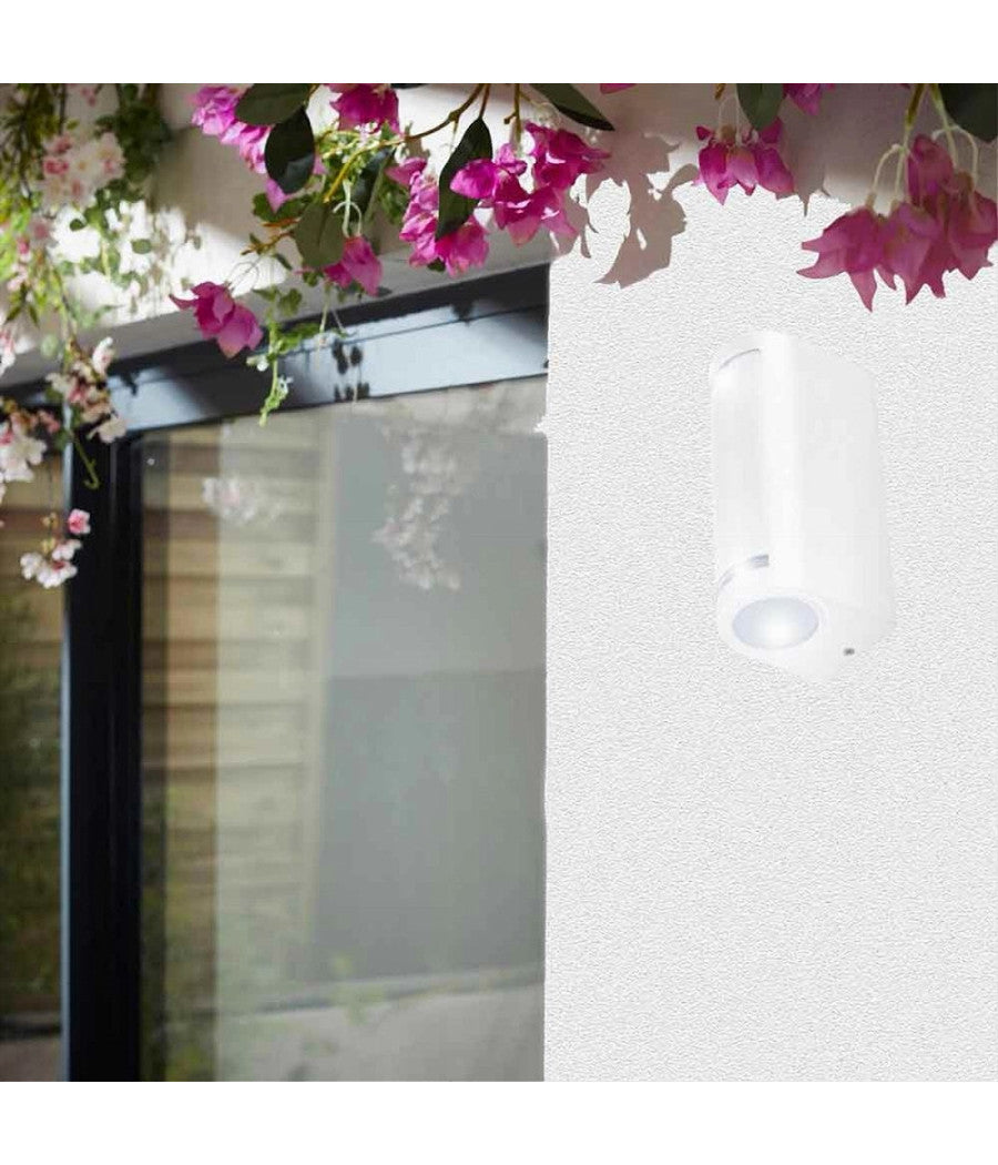 Applique Esterno Per Parete Facciate Giardino Lampada Up&down Gu10 Ip54 Gn-wl062  Bianco       