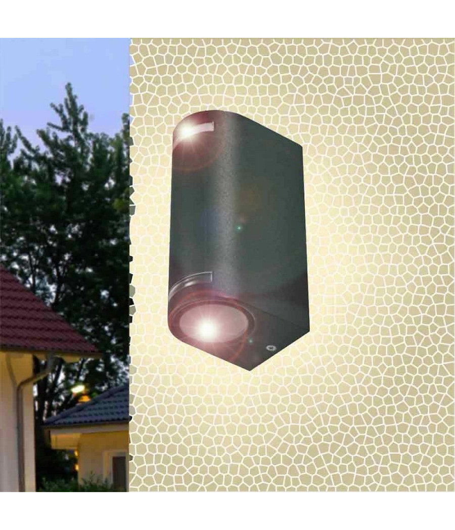 Applique Esterno Per Parete Facciate Giardino Lampada Up&down Gu10 Ip54 Gn-wl062  Nero       