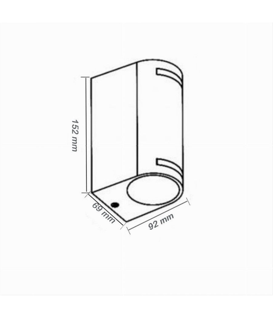 Applique Esterno Per Parete Facciate Giardino Lampada Up&down Gu10 Ip54 Gn-wl062  Bianco       