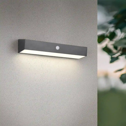 LÚZETE - APPLIQUE ESTERNO SOLARE IBRIDO 6W 4000K SENSORE IP44 NERO SUNDEW