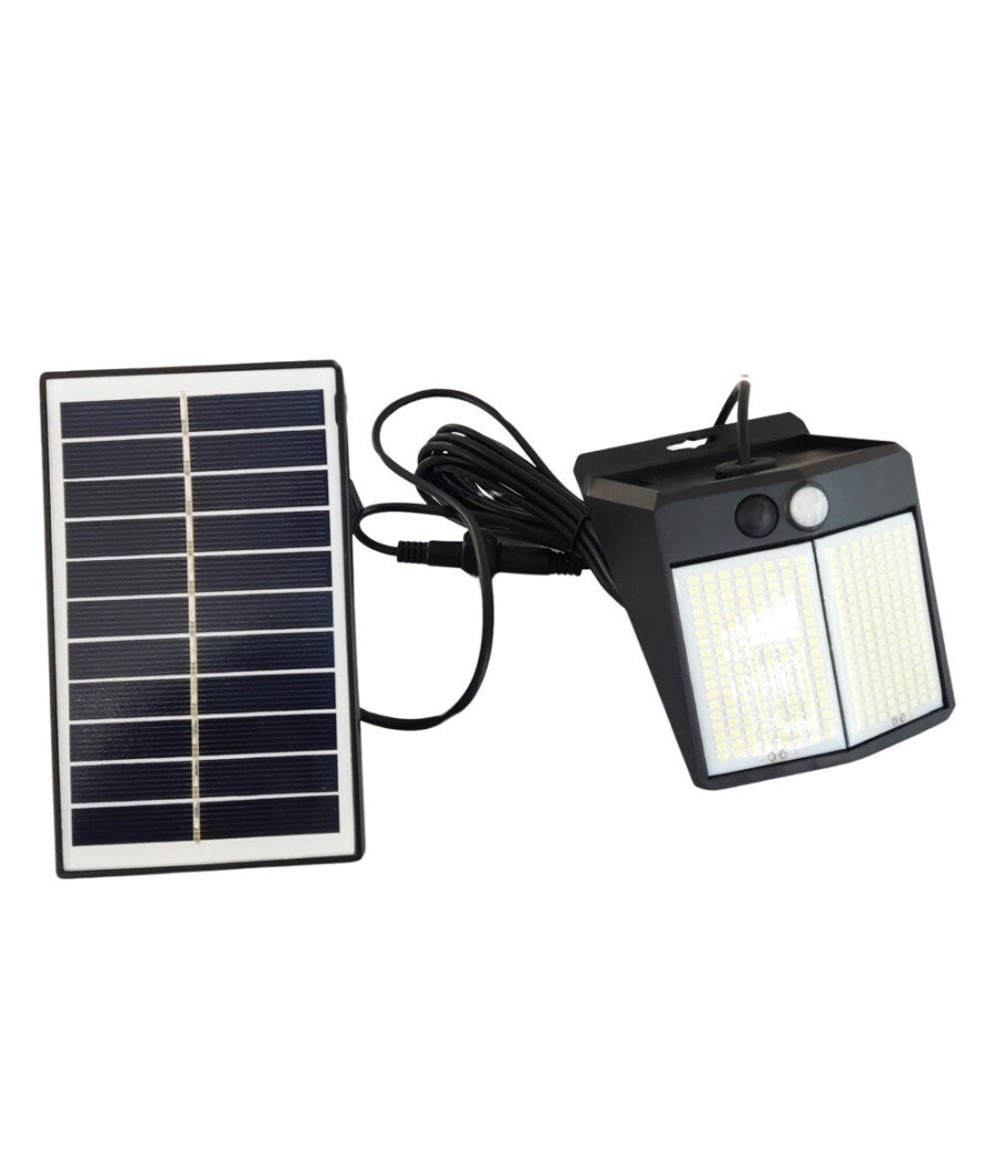 Applique Faretto Solare Da Esterno Con Pannello Sensore Luce 6500k Ip65 Sw2012-f         