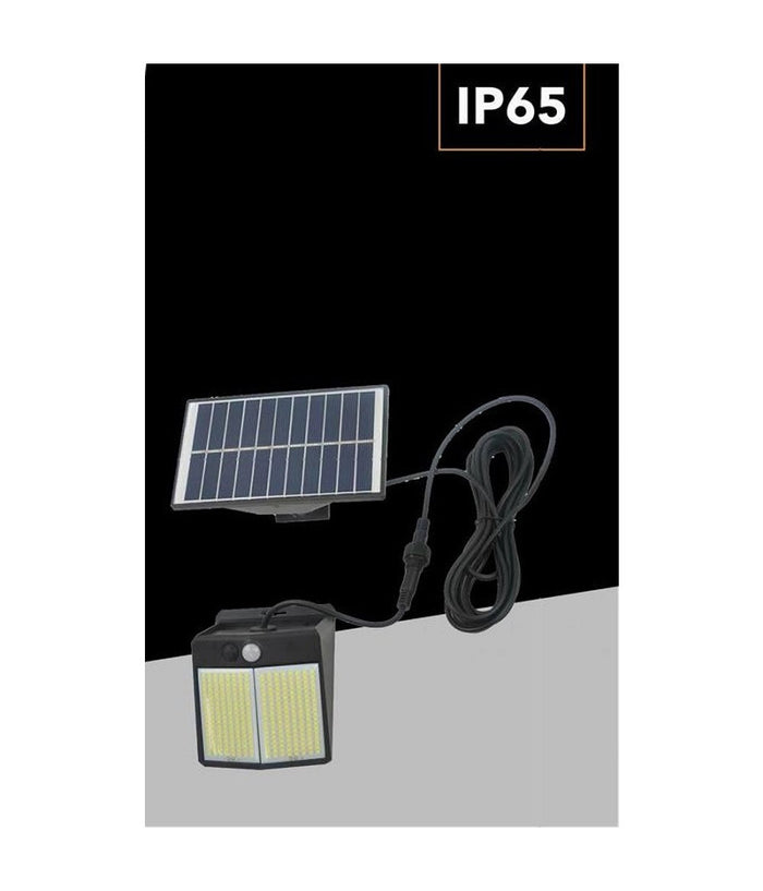 Applique Faretto Solare Da Esterno Con Pannello Sensore Luce 6500k Ip65 Sw2012-f         