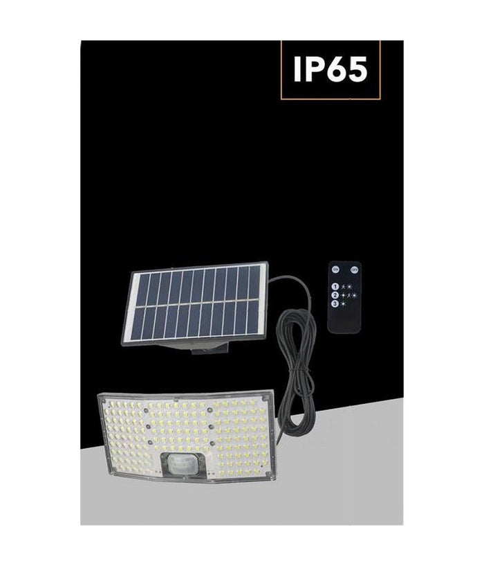 Applique Faretto Solare Da Esterno Con Pannello Sensore Luce Fredda Ip65 Sw2881-f         