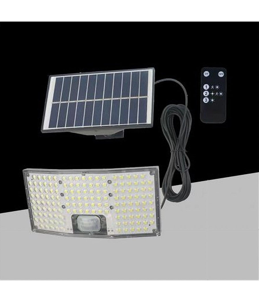 Applique Faretto Solare Da Esterno Con Pannello Sensore Luce Fredda Ip65 Sw2881-f         