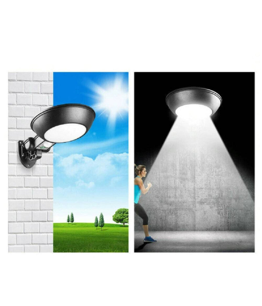 Applique Faro Lampione Pannello Solare Fotovoltaico Sensore Movimento Jx-166         