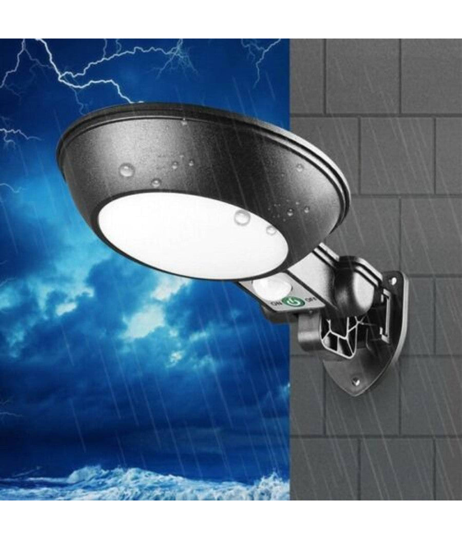 Applique Faro Lampione Pannello Solare Fotovoltaico Sensore Movimento Jx-166         