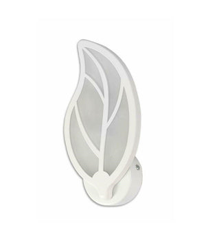 Applique Foglia A Parete 7 Watt Lampada Abat Jour Luce Fredda Calda Naturale E32         