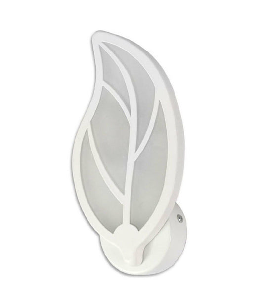 Applique Foglia A Parete 7 Watt Lampada Abat Jour Luce Fredda Calda Naturale E32         
