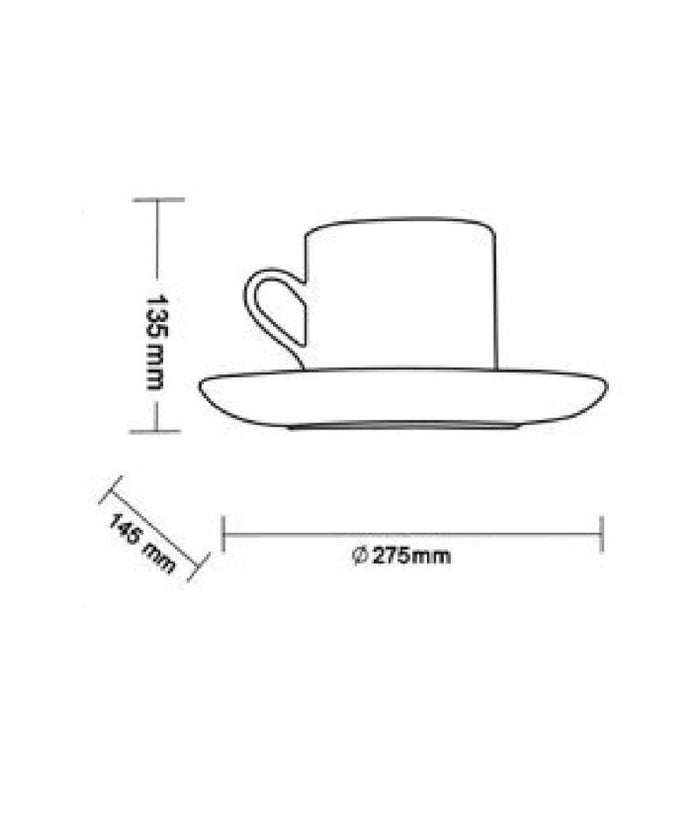 Applique Gesso A Forma Di Tazza Da Caffè A Parete Verniciabile Attacco G9 Gs-e85         