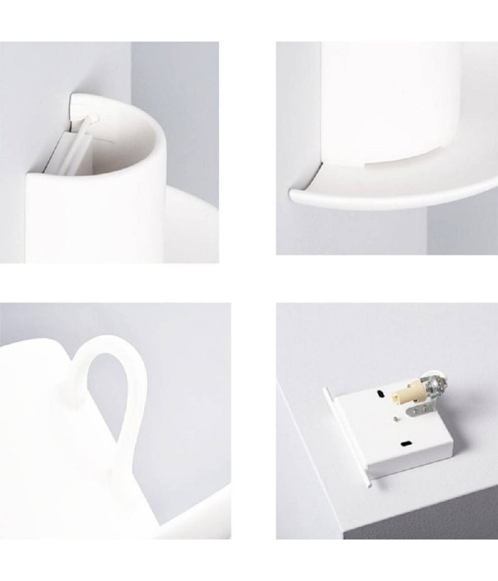 Applique Gesso A Forma Di Tazza Da Caffè A Parete Verniciabile Attacco G9 Gs-e85         