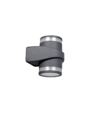 Applique In Alluminio 2x7w Con Doppia Emissione Corpo Grigio Luce 4000k Xc-9288         