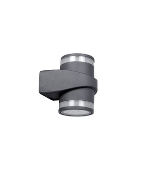 Applique In Alluminio 2x7w Con Doppia Emissione Corpo Grigio Luce 4000k Xc-9288         