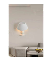 Applique In Gesso A Forma Lume A Parete Verniciabile Lumetto Attacco E14 Gs-e84         