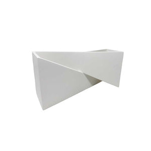 Trade Shop - Applique In Gesso Con Forma Asimetrica Doppia Emissione Luce G9 Da Parete Gs-e73 -