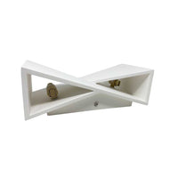 Trade Shop - Applique In Gesso Con Forma Asimetrica Doppia Emissione Luce G9 Da Parete Gs-e73 -