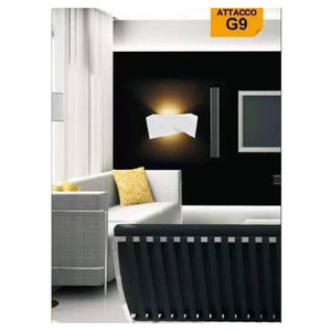 Trade Shop - Applique In Gesso Con Forma Asimetrica Doppia Emissione Luce G9 Da Parete Gs-e73 -