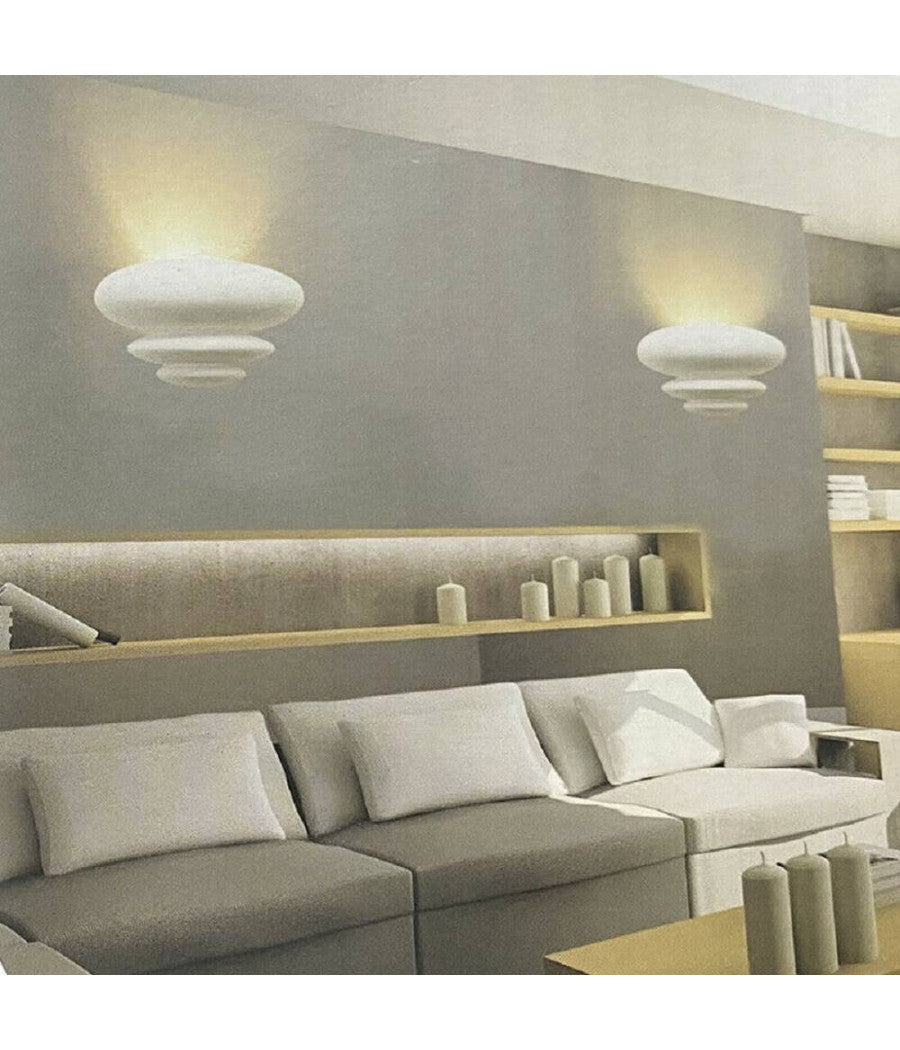 Applique In Gesso Da Parete Verniciabile Lampada Da Muro Moderna Attacco G9 E46         