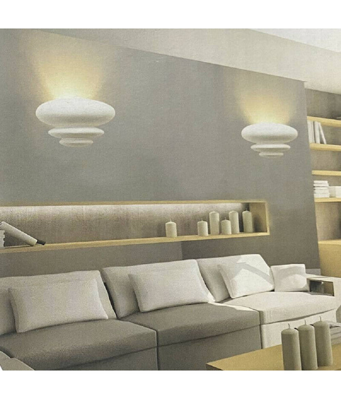 Applique In Gesso Da Parete Verniciabile Lampada Da Muro Moderna Attacco G9 E46         