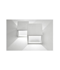 Applique In Gesso Moderno 2 Cubi A Doppia Emissione Luce Contemporanea G9 Gs-e74         