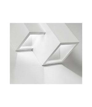 Applique In Gesso Moderno 2 Cubi A Doppia Emissione Luce Contemporanea G9 Gs-e74         