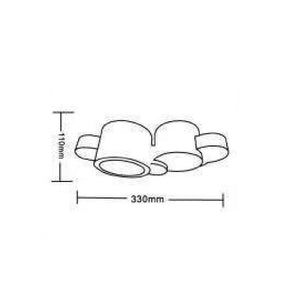 Trade Shop - Applique In Gesso Parete Bianco Moderna Luce Up&down G9 Cilindri Sfalsati Gs-e77 -