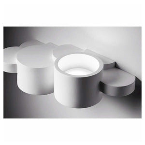 Trade Shop - Applique In Gesso Parete Bianco Moderna Luce Up&down G9 Cilindri Sfalsati Gs-e77 -