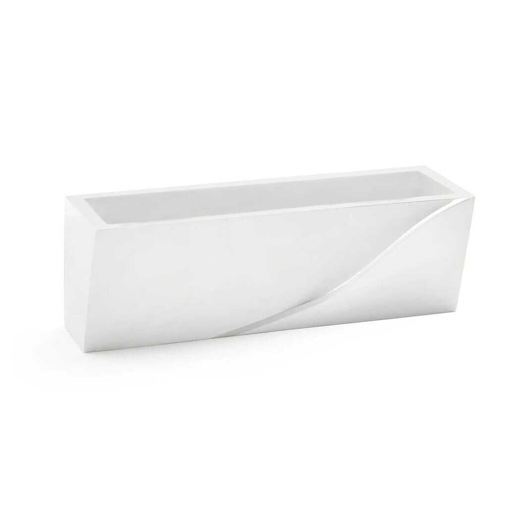 Trade Shop - Applique In Gesso Rettangolare Intaglio Doppia Luce Led Attacco G9 Parete Gs-e78 -