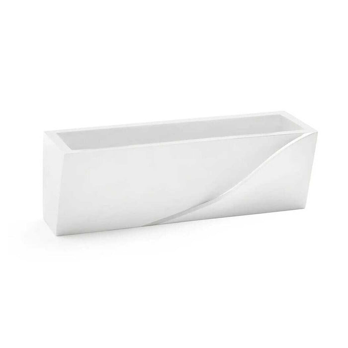 Trade Shop - Applique In Gesso Rettangolare Intaglio Doppia Luce Led Attacco G9 Parete Gs-e78 -