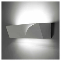 Trade Shop - Applique In Gesso Rettangolare Intaglio Doppia Luce Led Attacco G9 Parete Gs-e78 -