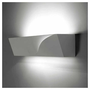 Trade Shop - Applique In Gesso Rettangolare Intaglio Doppia Luce Led Attacco G9 Parete Gs-e78 -