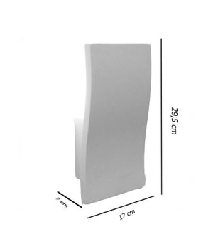Applique In Gesso Rettangolare Ondulato Da Parete Verniciabile Attacco E14 Gs-e86         