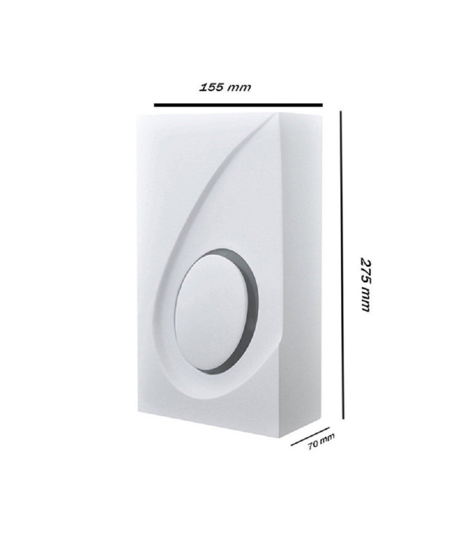 Applique In Gesso Rettangolare Up & Down Lampada Contemporanea Attacco G9 Gs-e40         