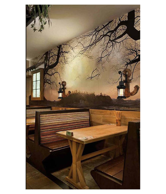 Applique In Legno Con Base Ad Ancora Lanterna Country Lampada Industrial E27 E54         