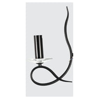 Trade Shop - Applique Lampada Da Parete A Candela E14 A Spirale Singola Nero Design Elegante 00521         