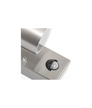 Applique Lampada Da Parete Corpo In Alluminio Con Sensore Movimento Gu10 Ip44         