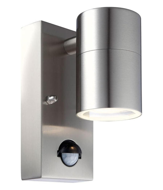 Applique Lampada Da Parete Corpo In Alluminio Con Sensore Movimento Gu10 Ip44         