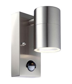 Applique Lampada Da Parete Corpo In Alluminio Con Sensore Movimento Gu10 Ip44         