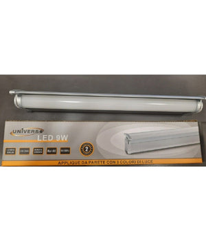 Applique Lampada Da Specchio Parete Bagno Lineare 9 Watt Luce Up&down 31 Cm F09         