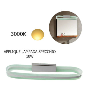 Applique Lampada Moderno Da Parete Muro Specchio 10w Bagno 50 Led 2835 Smd Luce         
