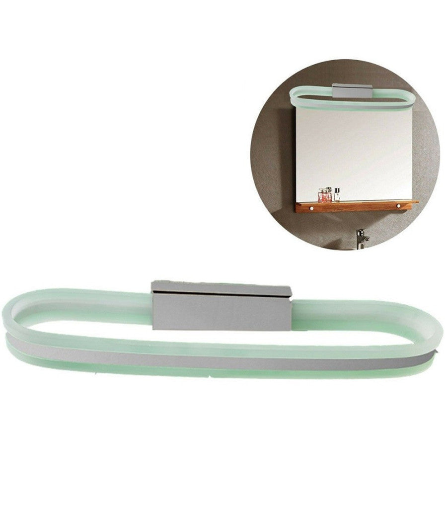 Applique Lampada Moderno Da Parete Muro Specchio 10w Bagno 50 Led 2835 Smd Luce  -bianco Freddo      -