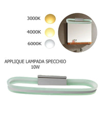 Applique Lampada Moderno Da Parete Muro Specchio 10w Bagno 50 Led 2835 Smd Luce         