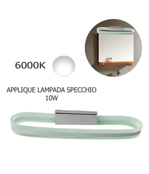 Applique Lampada Moderno Da Parete Muro Specchio 10w Bagno 50 Led 2835 Smd Luce         